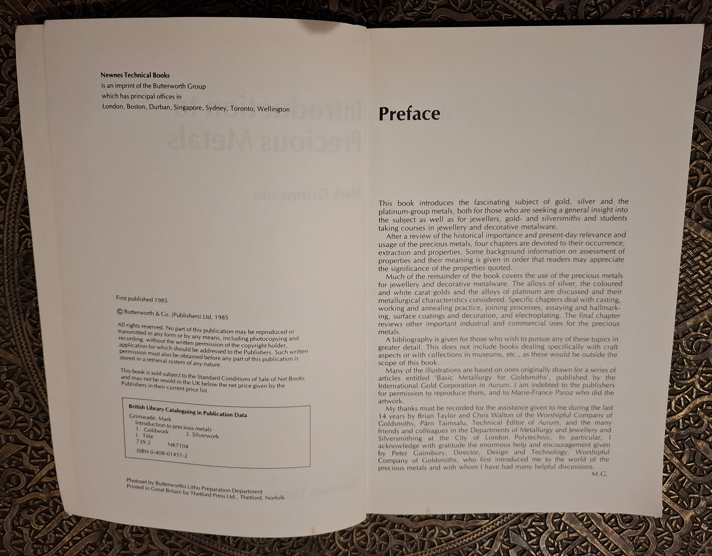 Introduction to Precious Metals by Mark Grimwade
