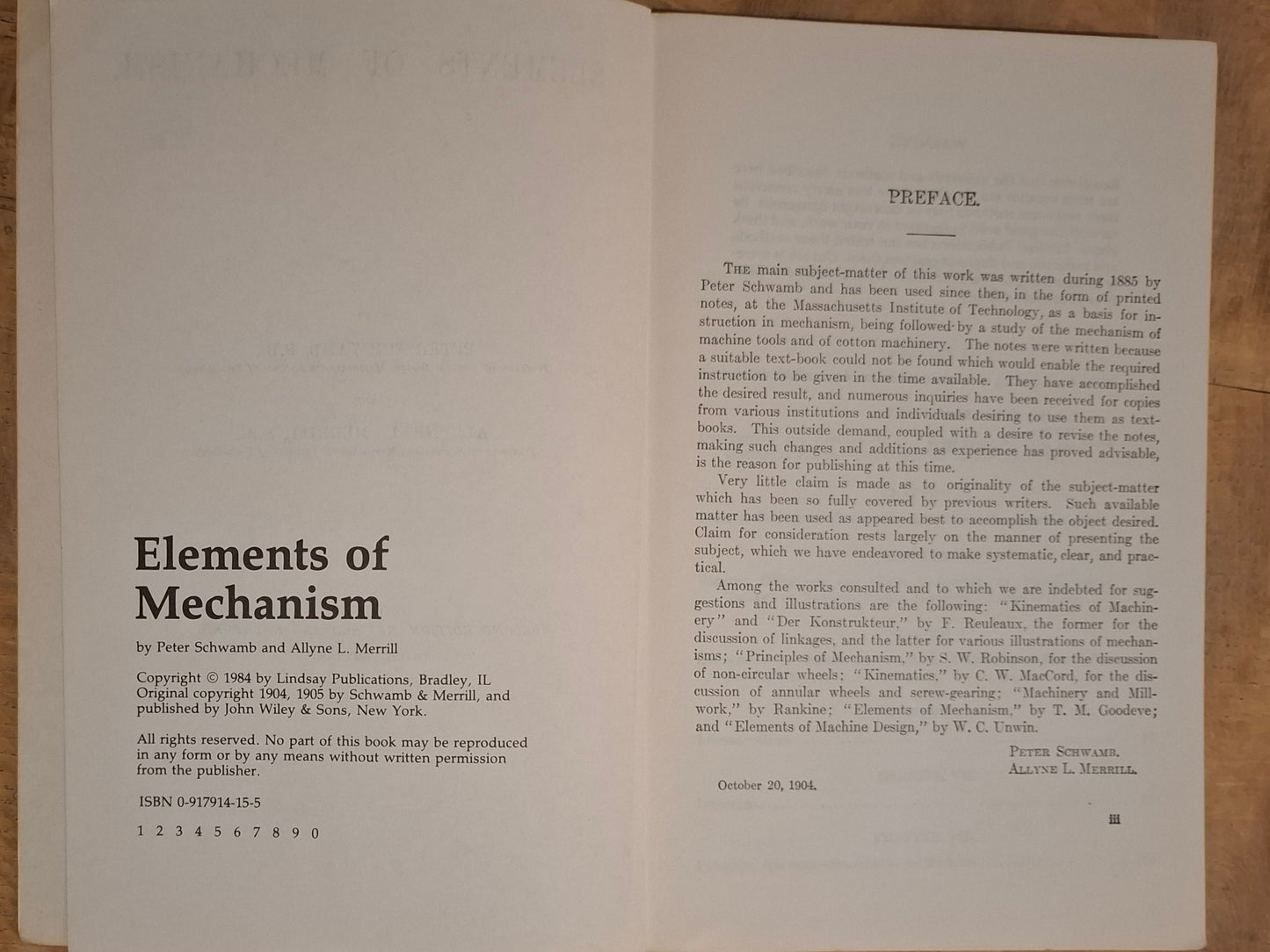 Elements of Mechanism - Schwamb & Merrill