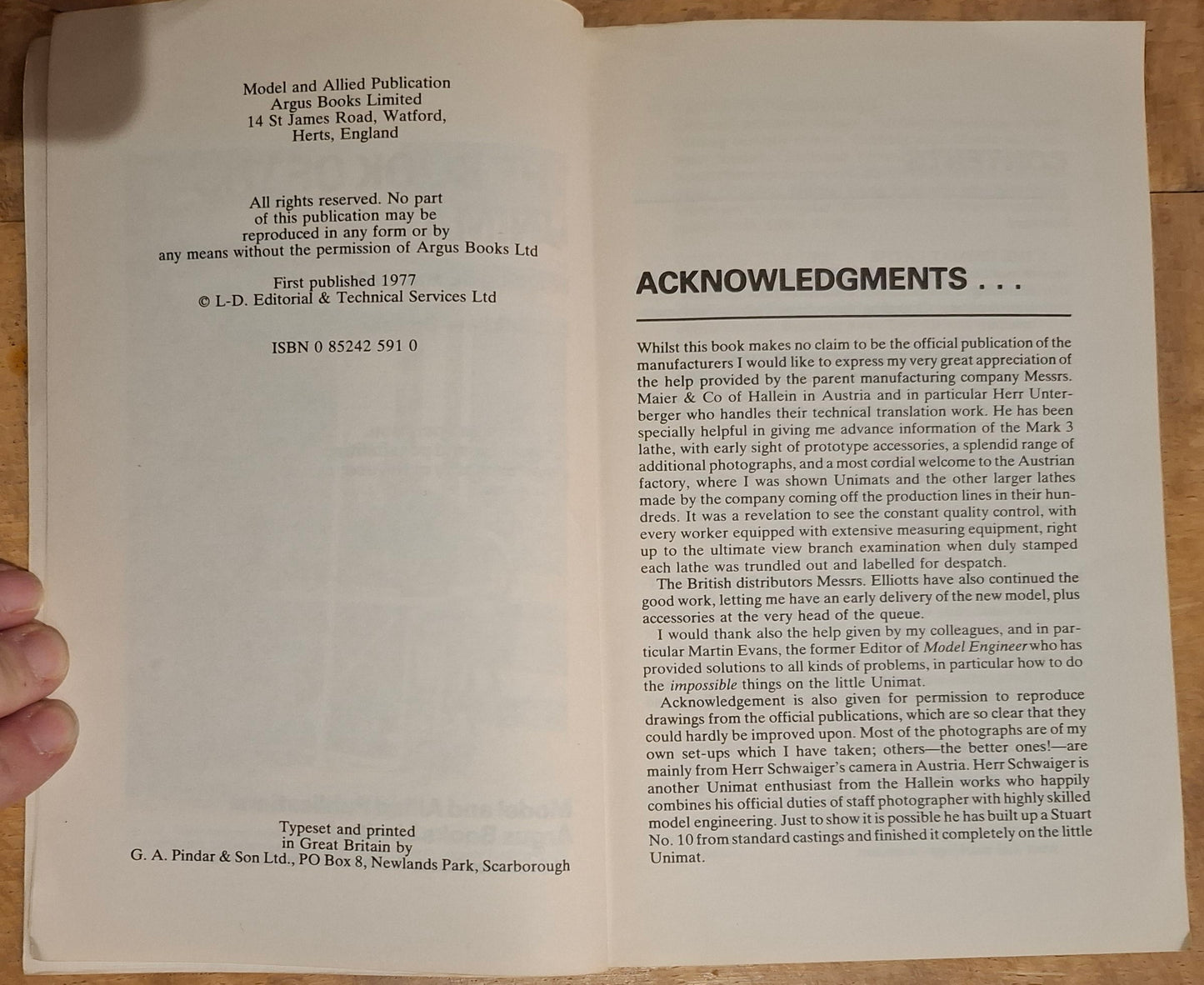 The Book of the Unimat - Laidlaw-Dickson