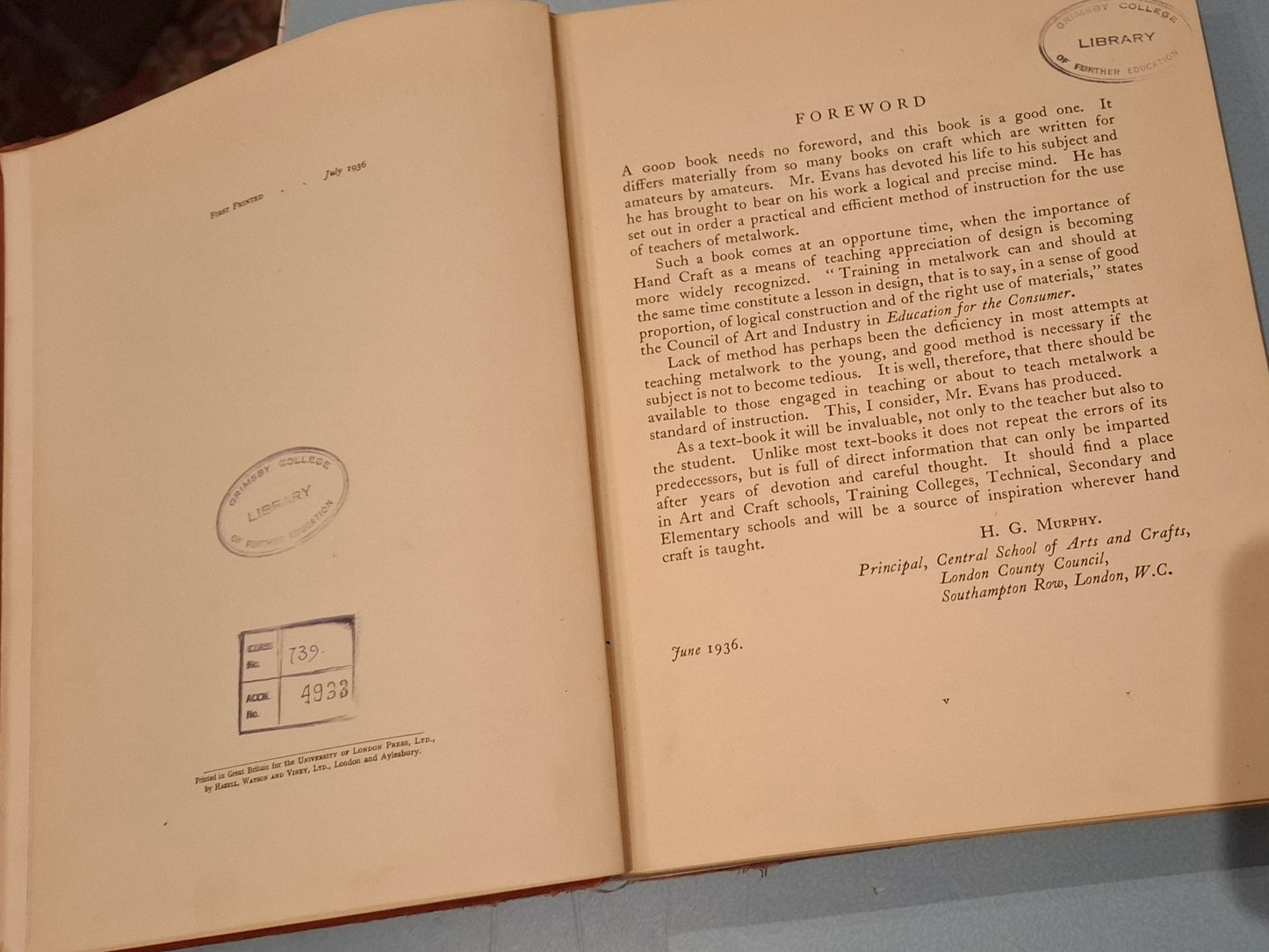 Hammered Metalwork - T Franklin Evans