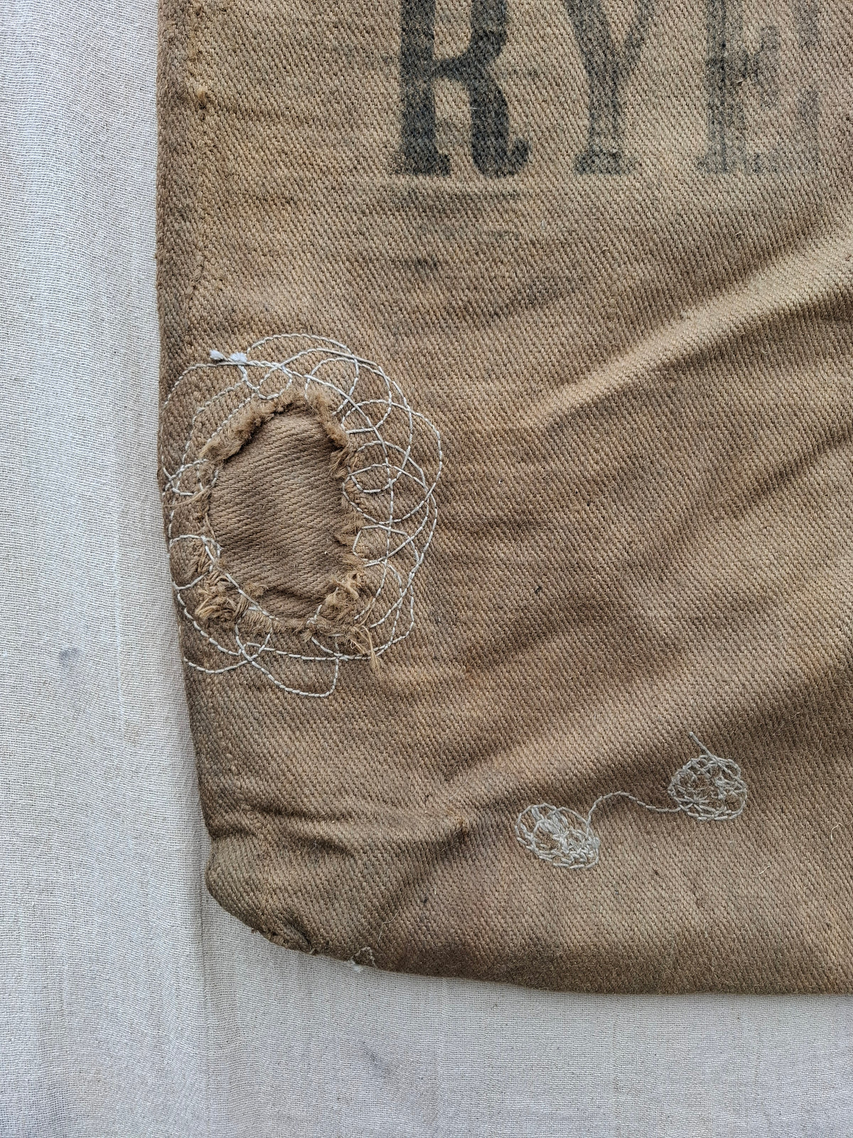Vintage Hessian Grain Sack Ryvita 1946