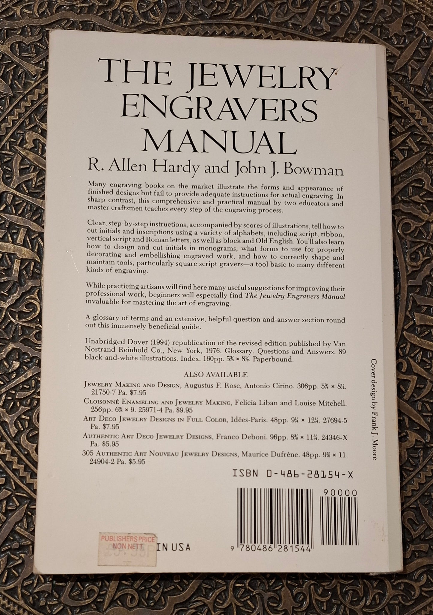The Jewelry Engravers Manual - Allen Hardy & Bowman