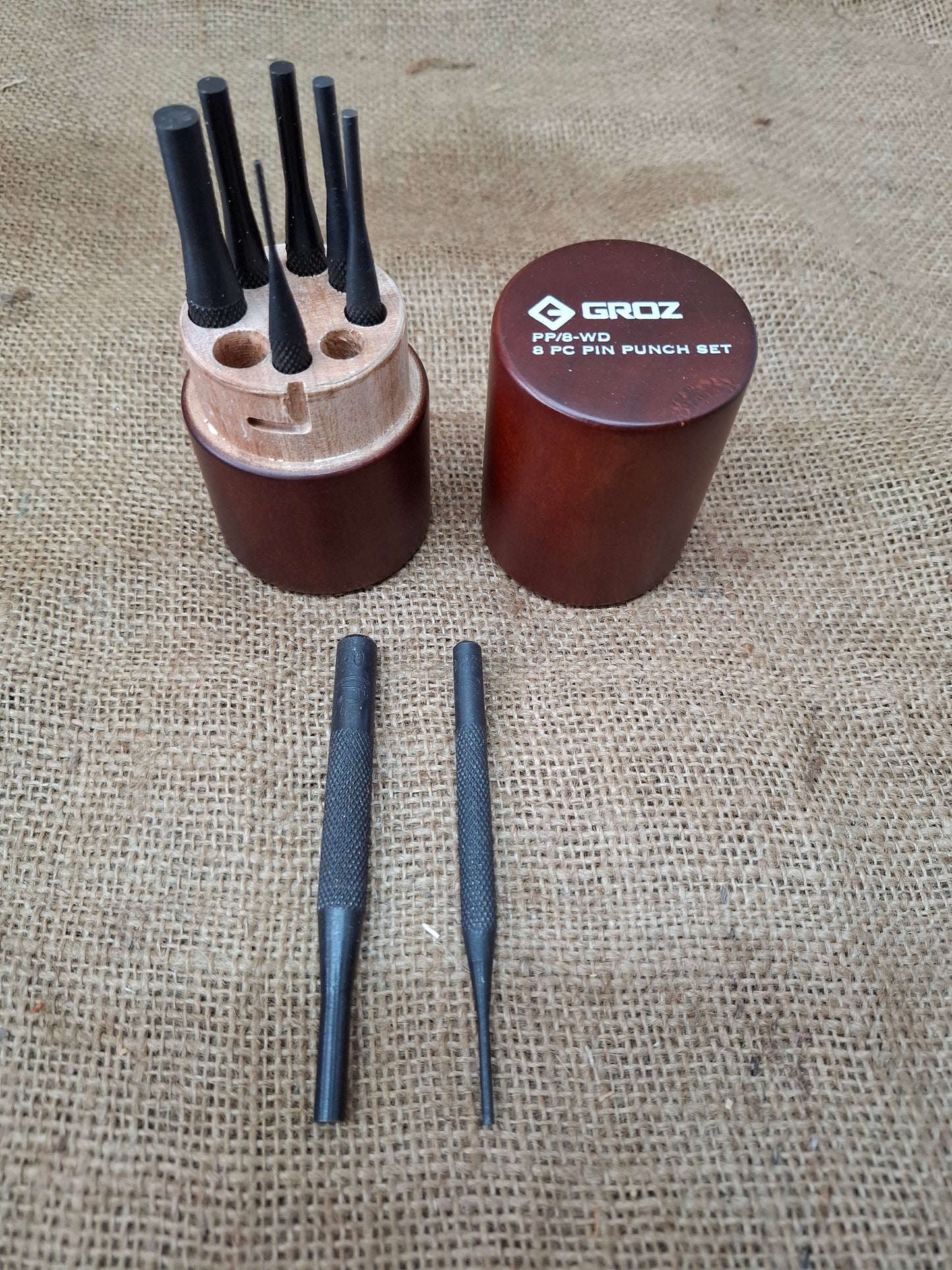 Groz 8 piece pin punch set PP/8-WD