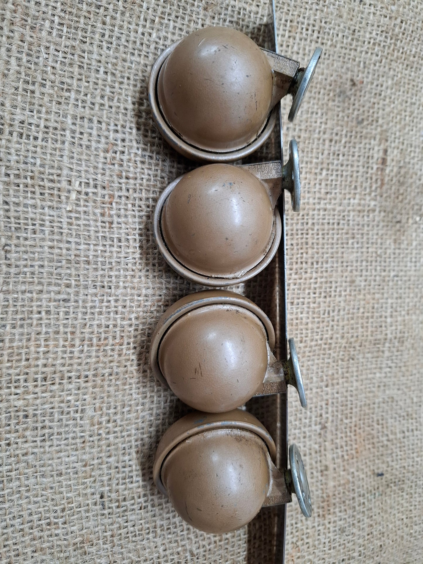 Kenrick Shepherd Caster with Top Plate Light Brown 50mm