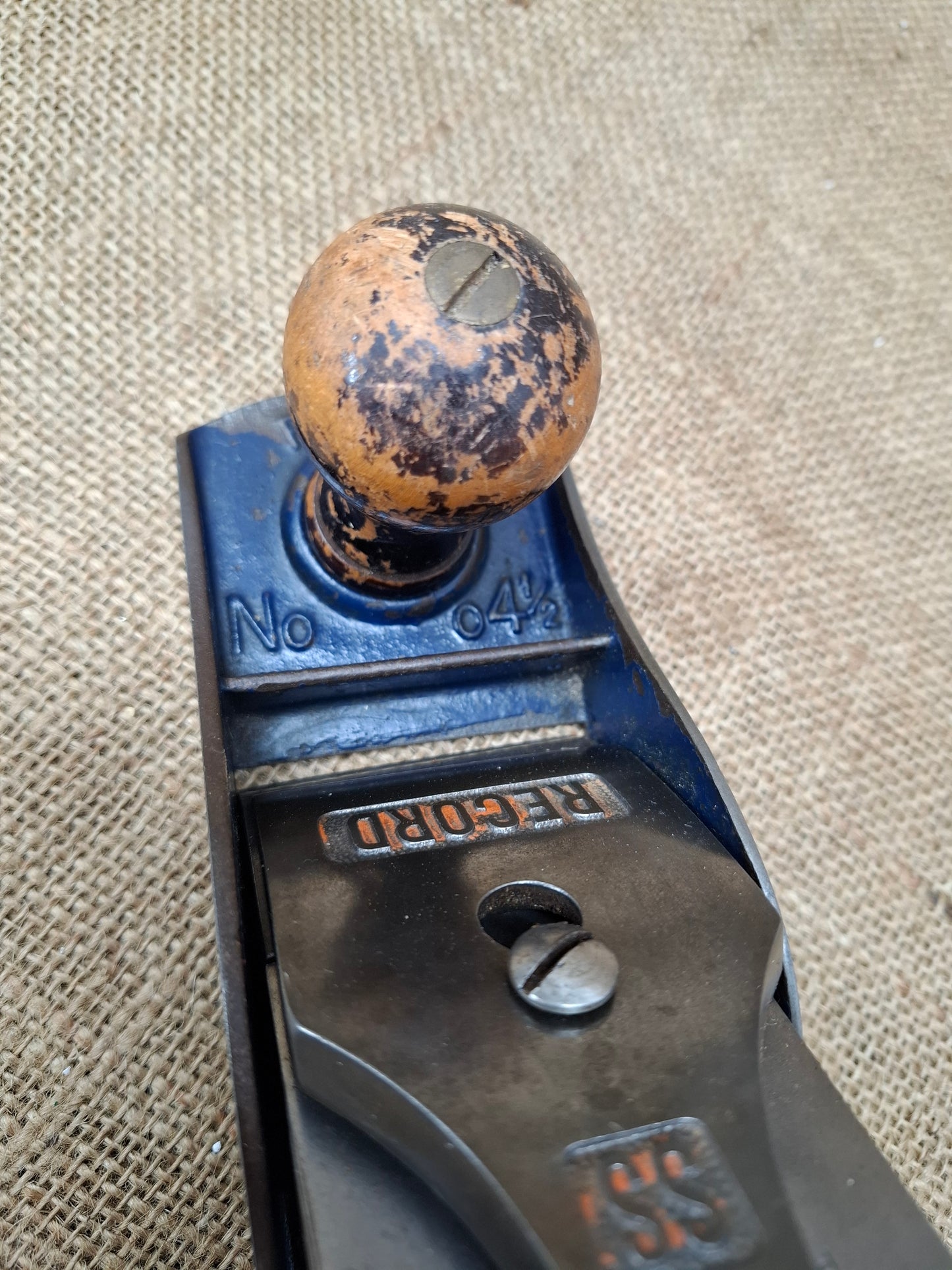 Record 4 1/2 Smoothing Plane SS War Finish