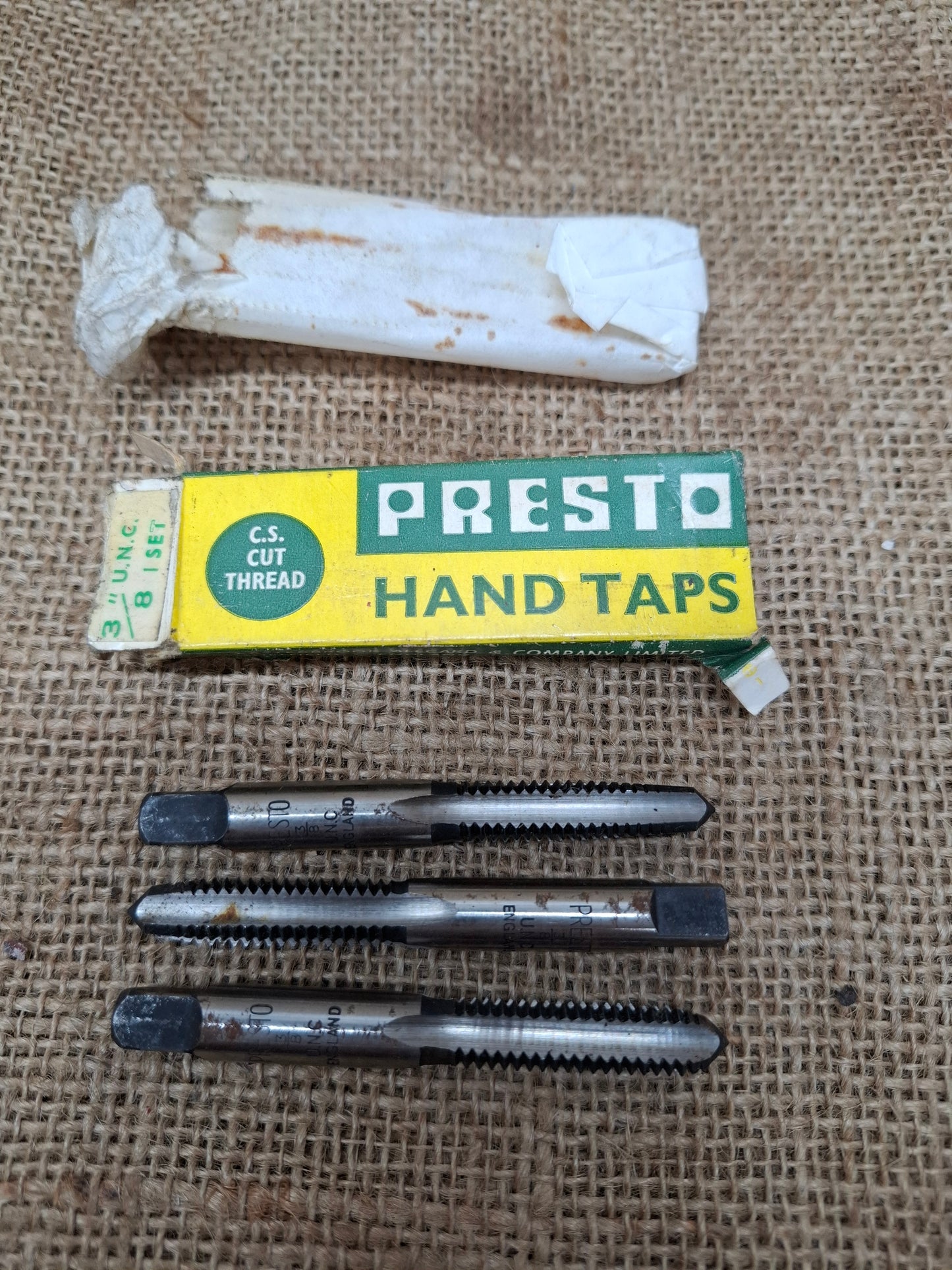 Set Of Taps Presto 3/8" UNC