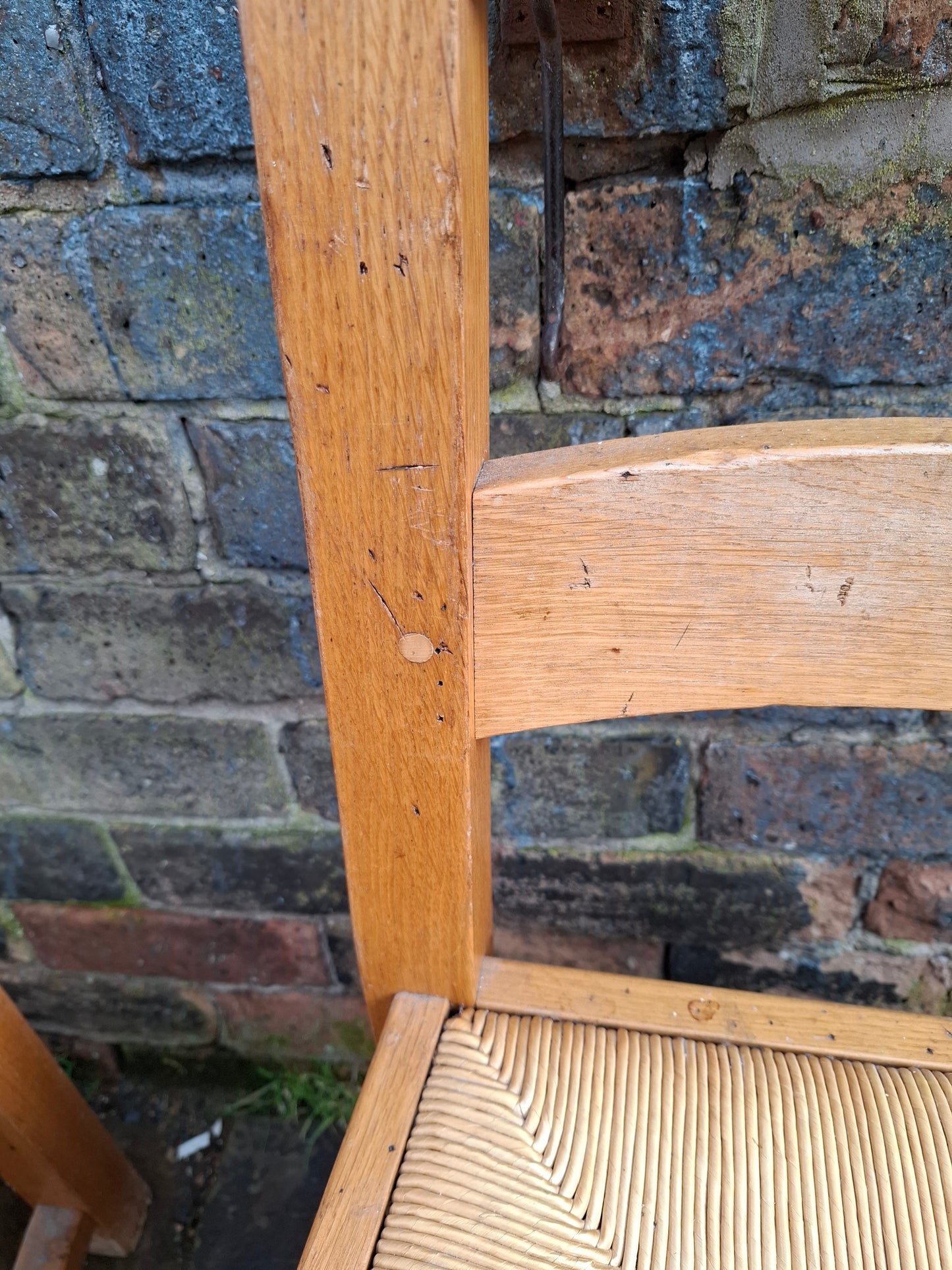 Set of 4 Solid Oak Dining Chairs