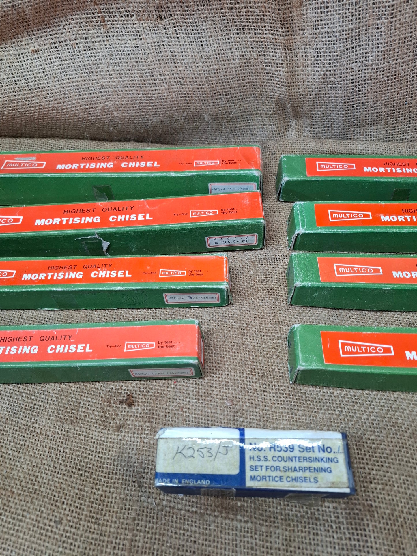 Set of Multico Mortising Chisels