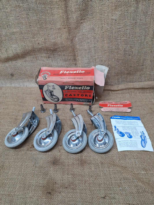 Vintage Flexello Casters New Old Stock 1960's