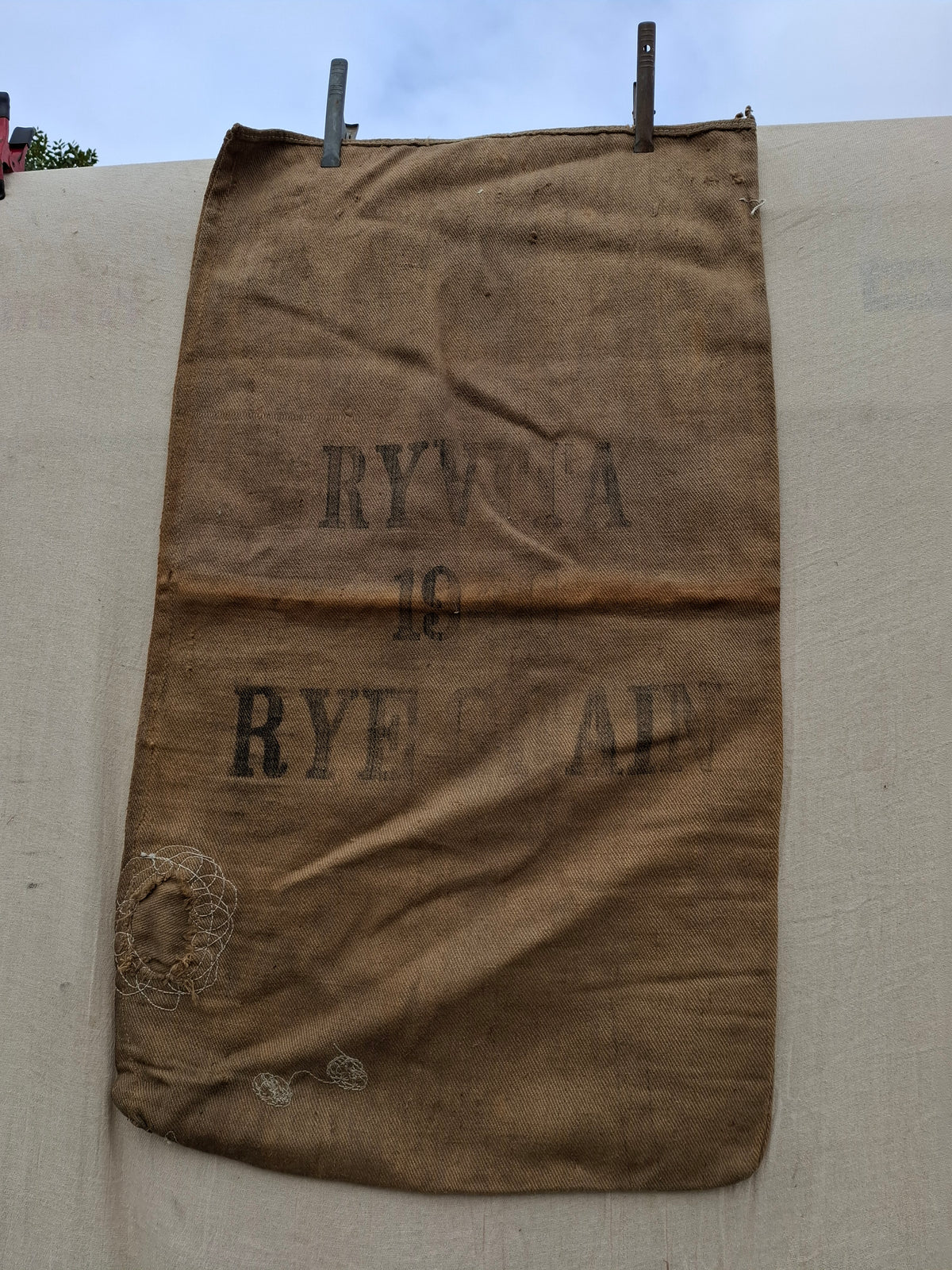 Vintage Hessian Grain Sack Ryvita 1946