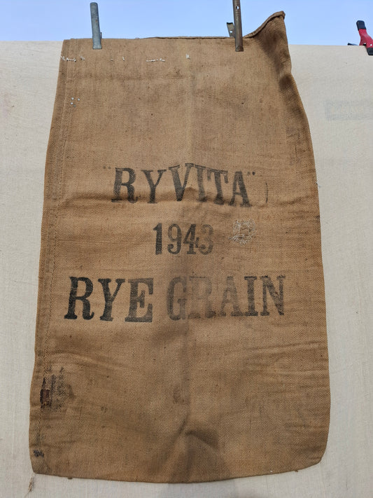 Vintage Hessian Grain Sack Ryvita 1943